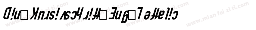 Din Kursivschrift Eng Leftalic字体转换